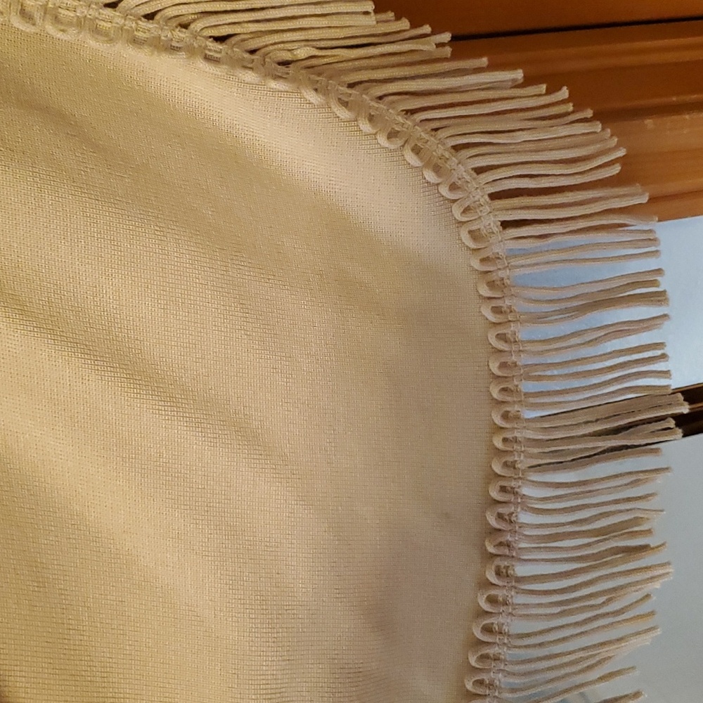 Coldwater Creek Womans Tan Soft Fringed Boho Shawl One Size - Picture 8 of 10